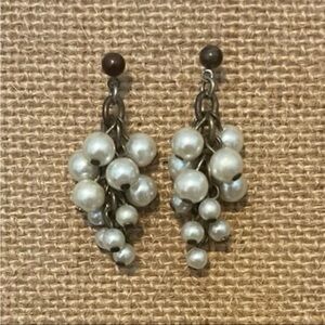 Vintage pearl clustered drop Earrings